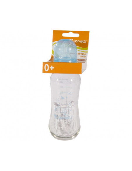 Biberon din sticla 240 ml, Blue,10200620002