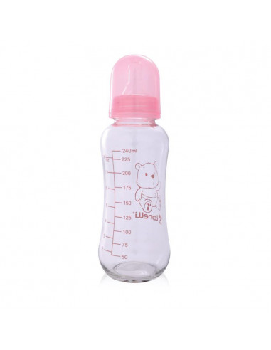 Biberon din sticla 240 ml, Pink,10200620001