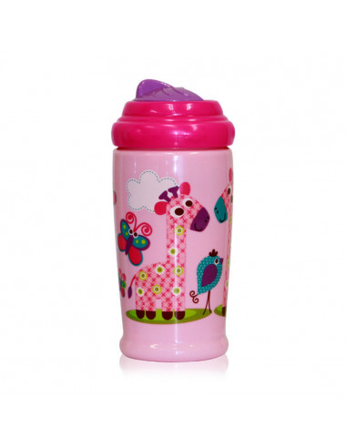Cana anticurgere cu pai 300 ml, culori diferite,1020058