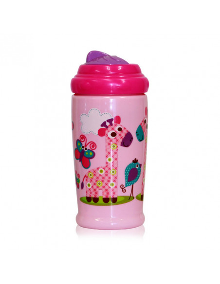 Cana anticurgere cu pai 300 ml, culori diferite,1020058