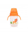 Biberon anticurgere cu toarte si gat larg 260 ml, culori