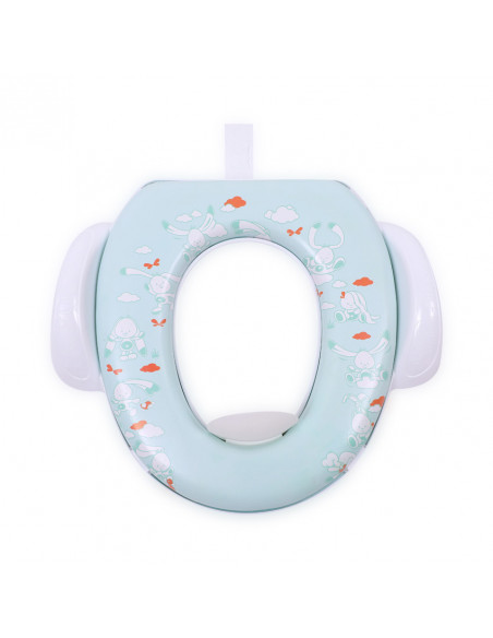 Reductor moale pentru toaleta, cu manere, White