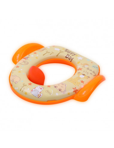 Reductor moale pentru toaleta, cu manere, Orange