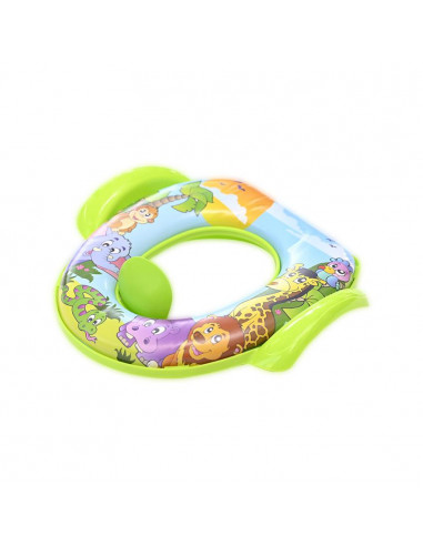 Reductor moale pentru toaleta, cu manere, Green