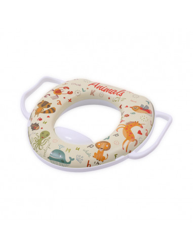 Reductor moale pentru toaleta, cu manere, White,10130680006