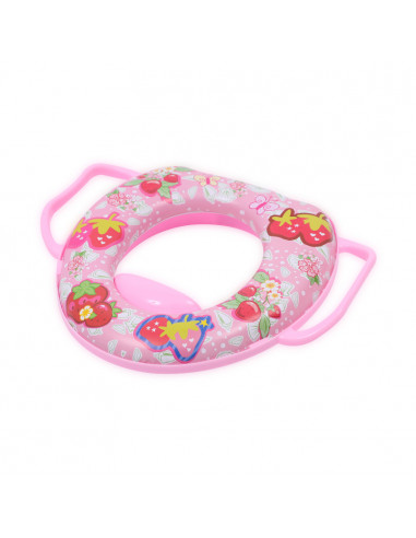 Reductor moale pentru toaleta, cu manere, Pink,10130680001