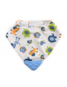 Baveta tip bandana, cu jucarie dentitie, bumbac, Imprimeuri