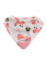Baveta tip bandana, cu jucarie dentitie, bumbac, Imprimeuri