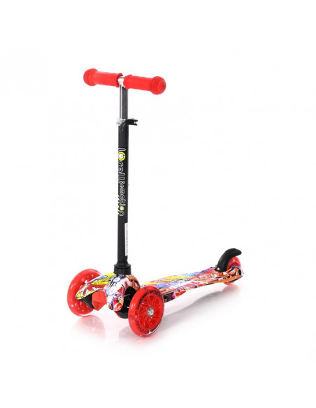 Trotineta pentru copii Mini, red graffiti,10390010002