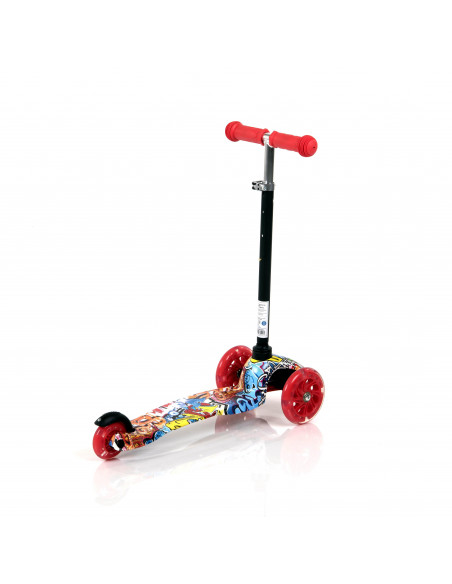 Trotineta pentru copii Mini, red graffiti,10390010002