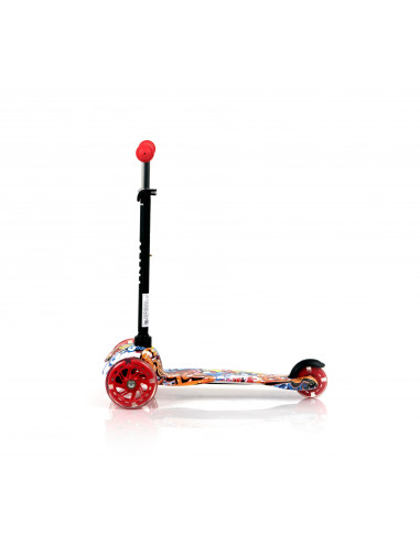 Trotineta pentru copii Mini, red graffiti,10390010002