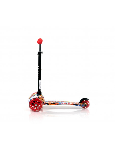Trotineta pentru copii Mini, red graffiti,10390010002