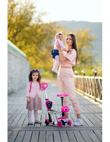 Trotineta pentru copii Smart Plus, Pink Butterfly,10390030011