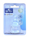 Set 2 tetine anti-colici, silicon moale, 0 luni+, alb,1022064