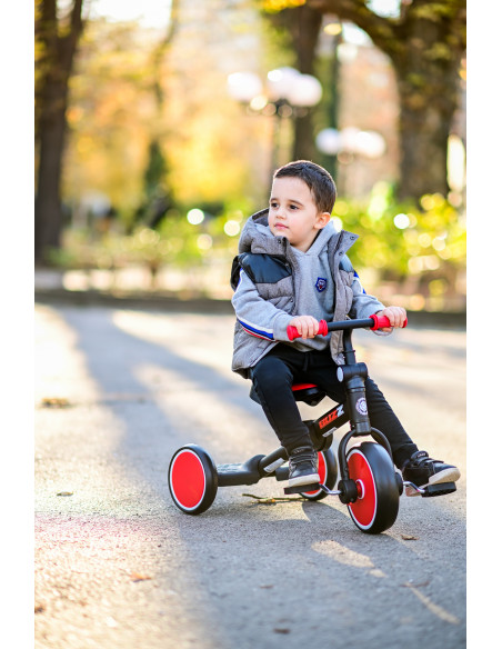 Tricicleta pentru copii, Buzz, complet pliabila, Black &