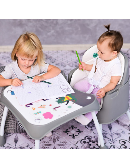 Scaun de masa inalt pentru copii, Trick, convertibil 3in1 Scaun de masa inalt pentru copii, Trick, convertibil 3in1
