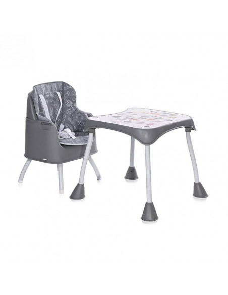 Scaun de masa inalt pentru copii, Trick, convertibil 3in1, Grey Scaun de masa inalt pentru copii, Trick, convertibil 3in1, Grey