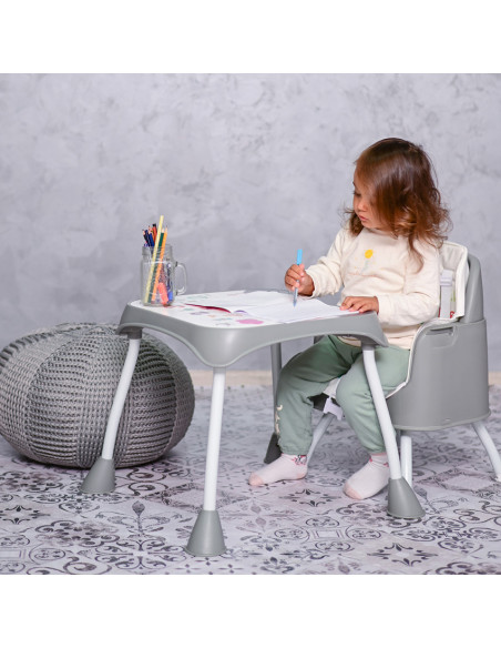 Scaun de masa inalt pentru copii, Trick, convertibil 3in1, Grey Scaun de masa inalt pentru copii, Trick, convertibil 3in1, Grey