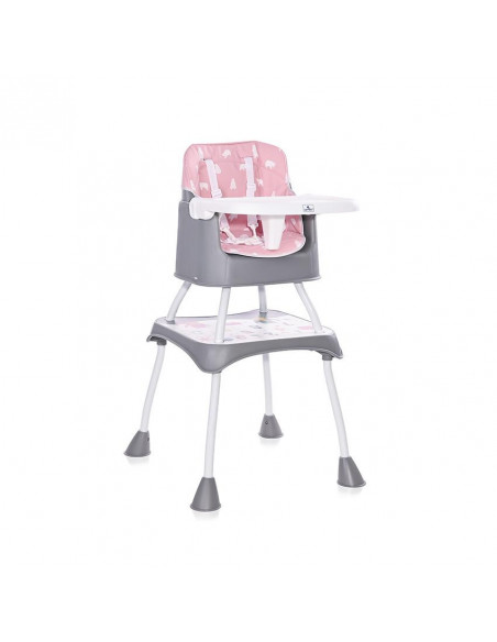 Scaun de masa inalt pentru copii, Trick, convertibil 3in1, Pink Scaun de masa inalt pentru copii, Trick, convertibil 3in1, Pink