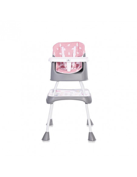 Scaun de masa inalt pentru copii, Trick, convertibil 3in1, Pink Scaun de masa inalt pentru copii, Trick, convertibil 3in1, Pink
