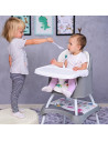 Scaun de masa inalt pentru copii, Trick, convertibil 3in1, Pink