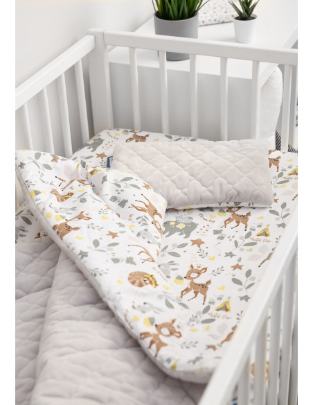 Cearsaf imprimat de bumbac cu elastic Sensillo Plush Karo