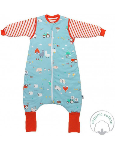 Sac de dormit cu picioruse si maneca lunga detasabila Farmyard
