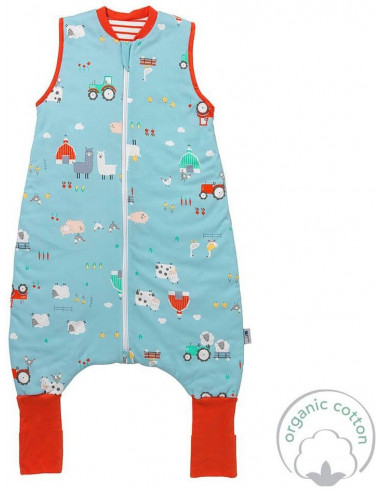 Sac de dormit cu picioruse si talpa antiderapanta Farmyard 100