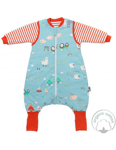 Sac de dormit cu picioruse si maneca lunga detasabila Farmyard
