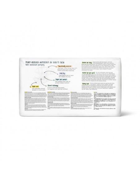 Scutece Hipoalergenice Eco Kit&Kin, Marimea 1, 2-5 kg, 40