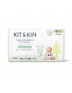 Scutece Hipoalergenice Eco Kit&Kin, Marimea 2, 4-8 kg, 40