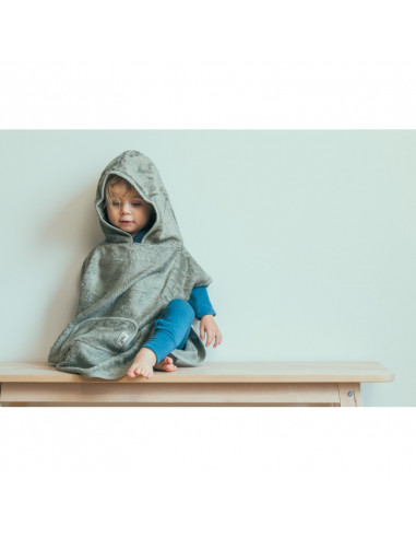 Poncho Copii din Bambus Whisper Green,TM-PONCH-540