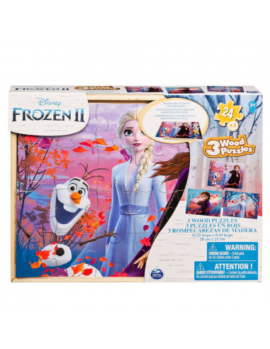 Set 3 Puzzle-uri Frozen2 Din Lemn,6053001