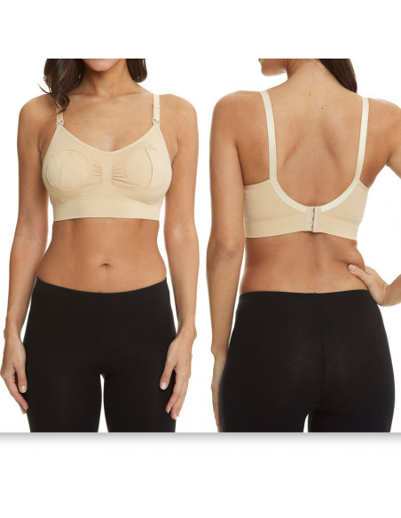 Sutien 2 in1 - Alaptare si sustinere pompa san (bej),BUF001