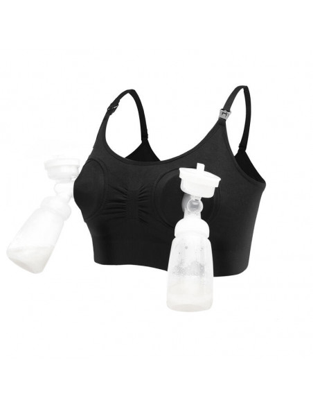 Sutien 2 in1 - Alaptare si sustinere pompa san (negru),BUF002