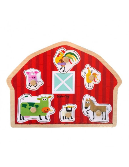 Puzzle din lemn - Casuta animalutelor,BAR6370