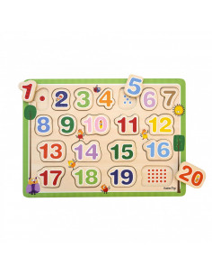 Puzzle din lemn - Numar de la 1 - 20,BAR6372