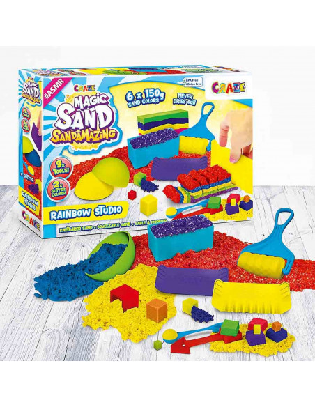 Craze - Nisip Kinetic - Set Joaca Curcubeu,CRZ32435