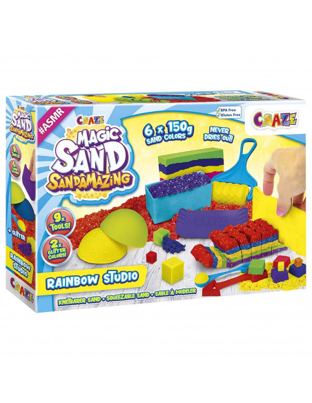 Craze - Nisip Kinetic - Set Joaca Curcubeu,CRZ32435
