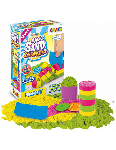 Craze - Nisip Kinetic - Set Joaca Neon,CRZ32374