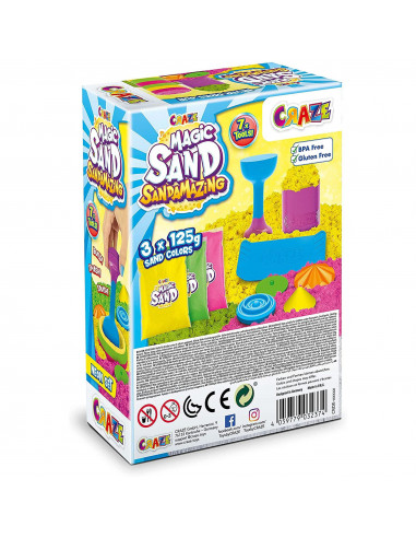 Craze - Nisip Kinetic - Set Joaca Neon,CRZ32374