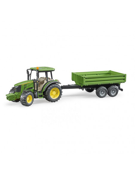 Bruder - Tractor John Deere 5115M Cu Remorca Basculabila,BR02108