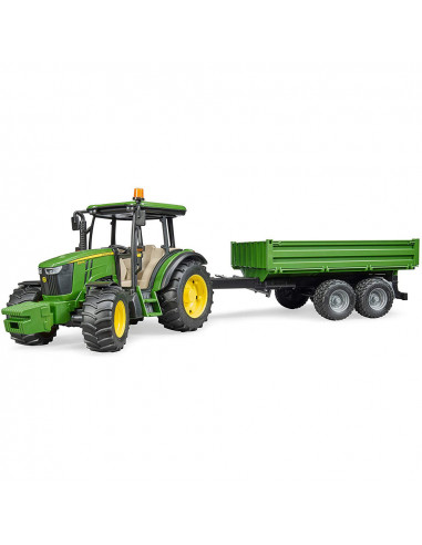 Bruder - Tractor John Deere 5115M Cu Remorca Basculabila,BR02108