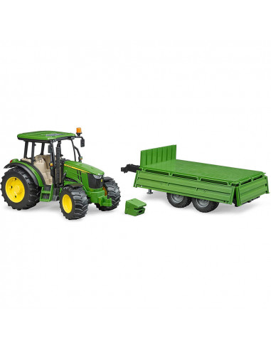 Bruder - Tractor John Deere 5115M Cu Remorca Basculabila,BR02108