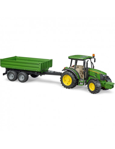 Bruder - Tractor John Deere 5115M Cu Remorca Basculabila,BR02108