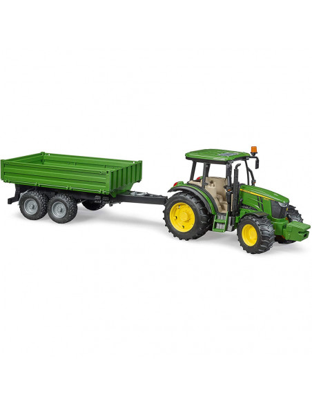 Bruder - Tractor John Deere 5115M Cu Remorca Basculabila,BR02108