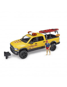 Bruder - Masina Lifeguard Ram 2500 Cu Figurina Si Caiac,BR02506