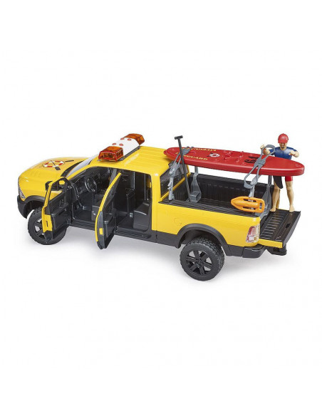 Bruder - Masina Lifeguard Ram 2500 Cu Figurina Si Caiac,BR02506