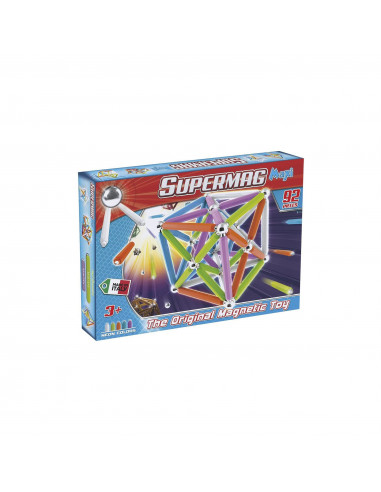Supermag Maxi Neon - Set Constructie 92 Piese,SM0100