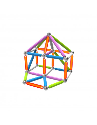 Supermag Maxi Neon - Set Constructie 92 Piese,SM0100
